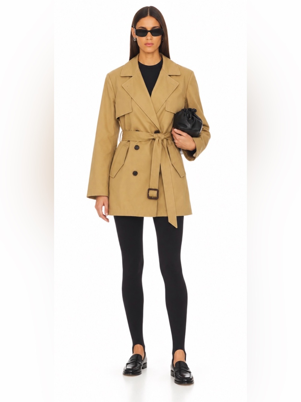 J.Crew Cropped Icon trench coat in honey brown